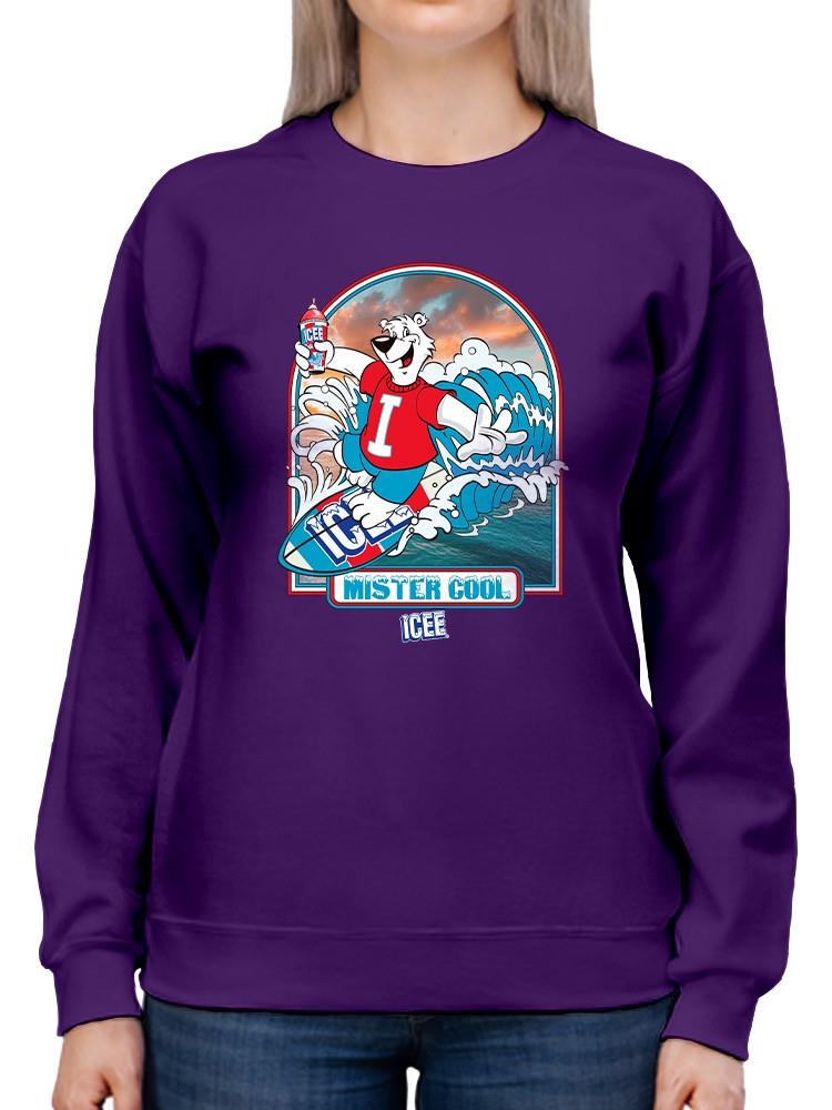 Offiziell lizenziertes ICEE Surfing Wave Vibes - cooles Design Sweatshirt Damen - Bild 8 von 22
