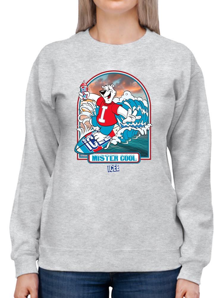 Offiziell lizenziertes ICEE Surfing Wave Vibes - cooles Design Sweatshirt Damen - Bild 17 von 22