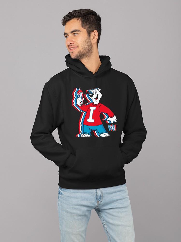 Officially Licensed ICEE Chill Polar-Bear Graphic Fun Retro Style Men's Hoodie