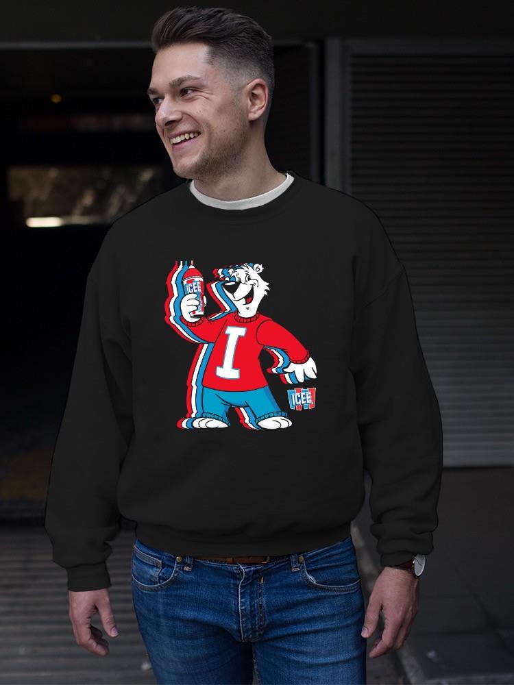Officially Licensed ICEE Chill Polar-Bear - Fun Retro Style Men's Sweatshirt - Picture 6 of 10