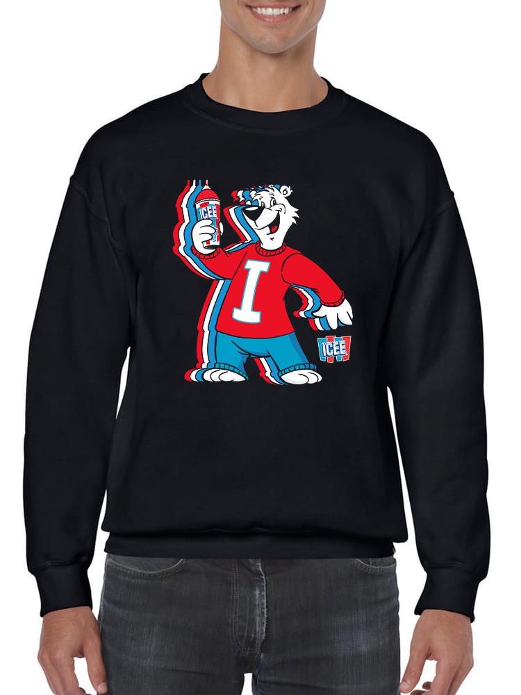 Officially Licensed ICEE Chill Polar-Bear - Fun Retro Style Men's Sweatshirt - Picture 5 of 10