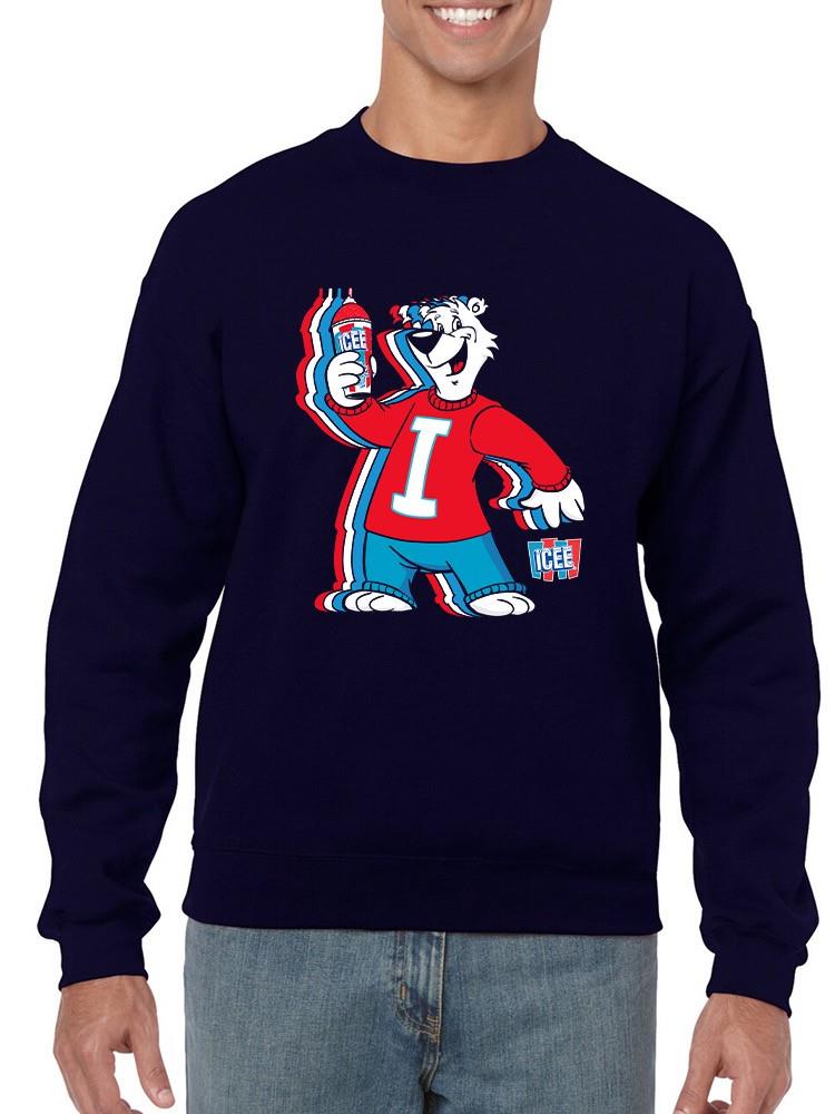 Officially Licensed ICEE Chill Polar-Bear - Fun Retro Style Men's Sweatshirt - Picture 8 of 10