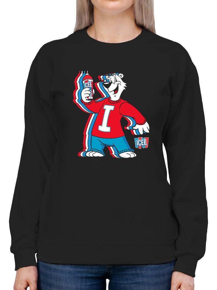 Officially Licensed ICEE Chill Polar-Bear - Fun Retro Style Sweatshirt Women's