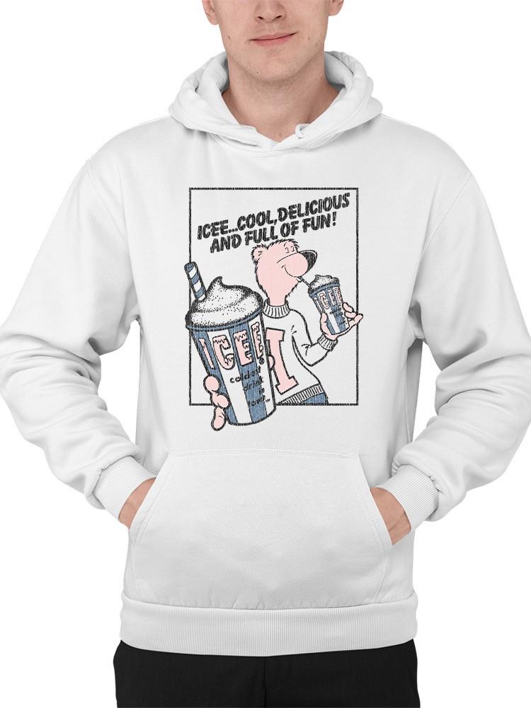 Officially Licensed ICEE Cool Bear Delight And Refreshing Drink Men's Hoodie - Picture 5 of 16