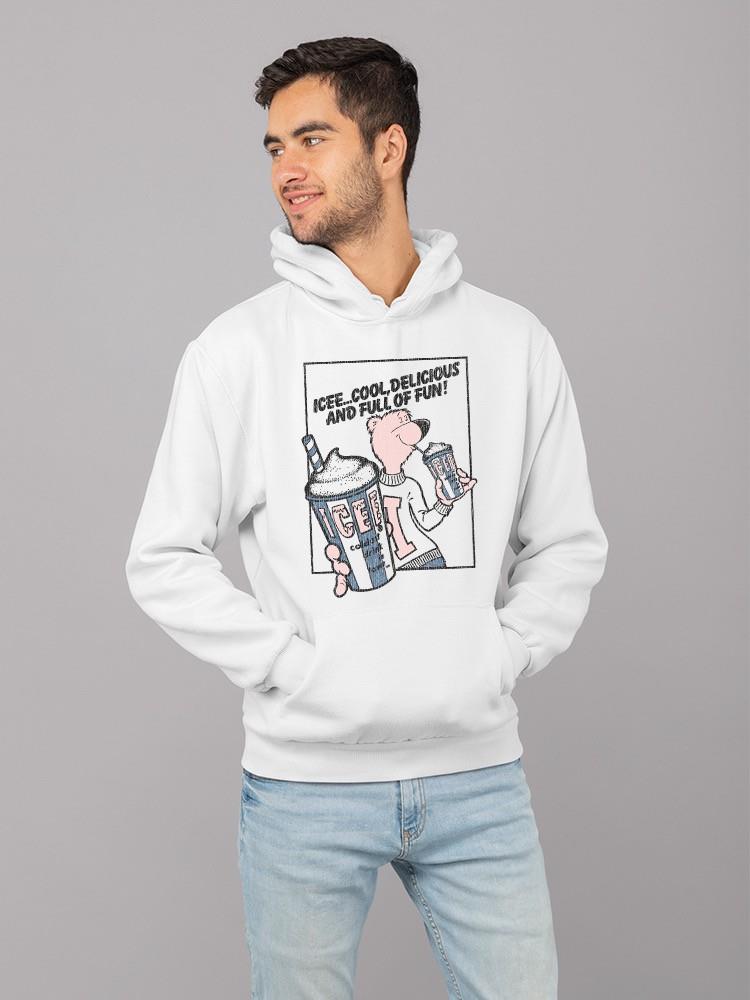 Officially Licensed ICEE Cool Bear Delight And Refreshing Drink Men's Hoodie - Picture 6 of 16