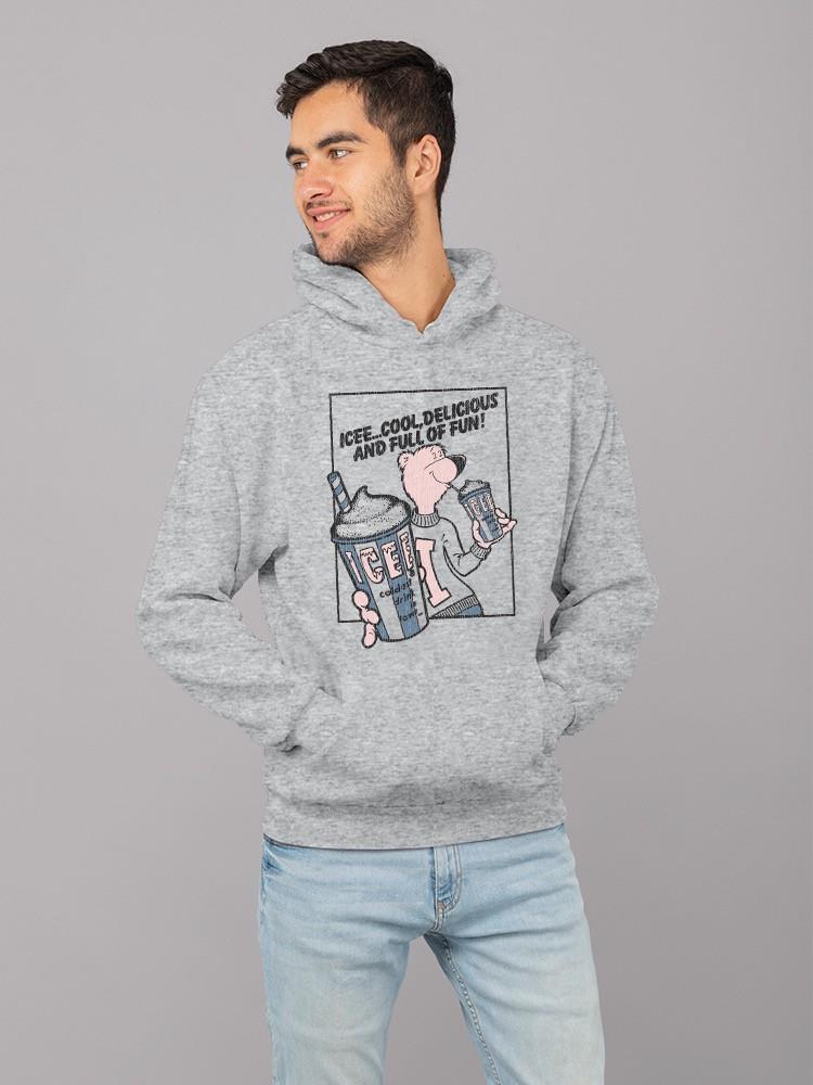 Officially Licensed ICEE Cool Bear Delight And Refreshing Drink Men's Hoodie - Picture 9 of 16