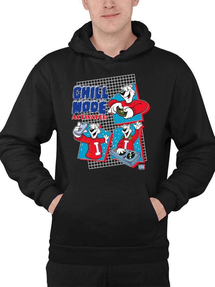 Offiziell lizenzierter ICEE Chill Mode aktiviert Spaß Polarbär Grafik Männer Hoodie - Bild 5 von 22