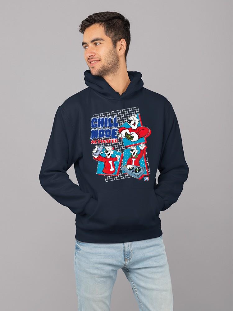 Offiziell lizenzierter ICEE Chill Mode aktiviert Spaß Polarbär Grafik Männer Hoodie - Bild 9 von 22