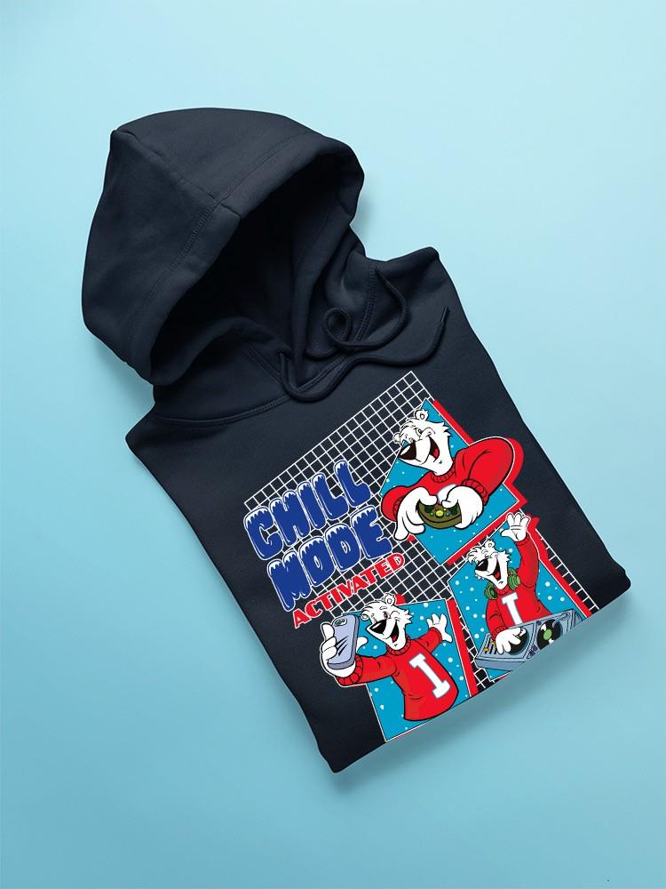 Offiziell lizenzierter ICEE Chill Mode aktiviert Spaß Polarbär Grafik Männer Hoodie - Bild 10 von 22