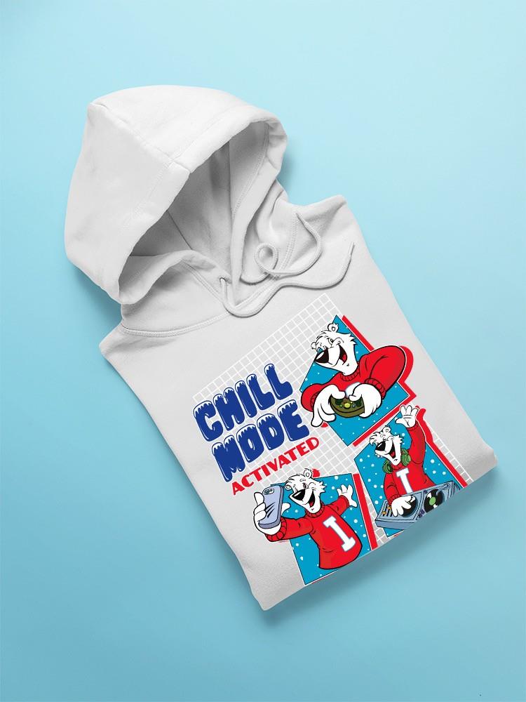 Offiziell lizenzierter ICEE Chill Mode aktiviert Spaß Polarbär Grafik Männer Hoodie - Bild 13 von 22