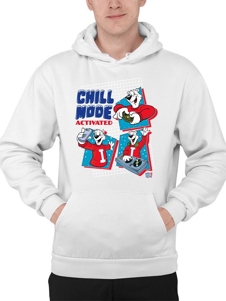 Offiziell lizenzierter ICEE Chill Mode aktiviert Spaß Polarbär Grafik Männer Hoodie - Bild 11 von 22