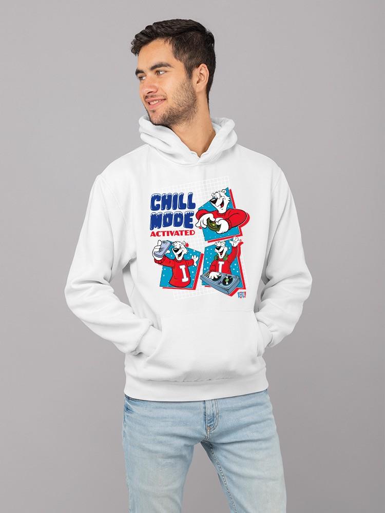 Offiziell lizenzierter ICEE Chill Mode aktiviert Spaß Polarbär Grafik Männer Hoodie - Bild 12 von 22
