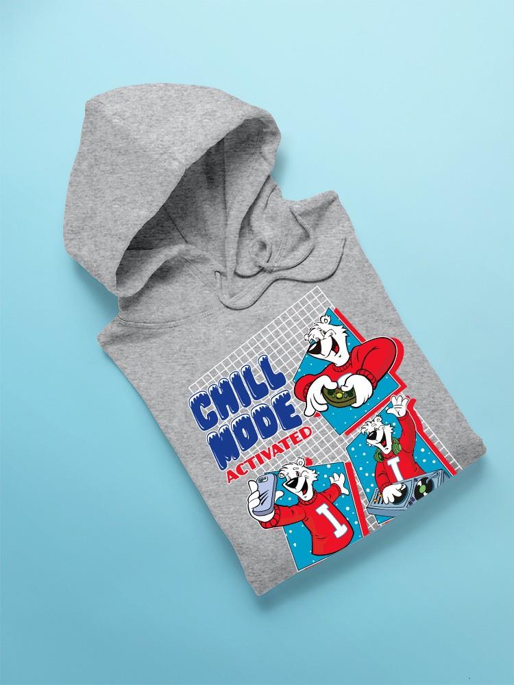 Offiziell lizenzierter ICEE Chill Mode aktiviert Spaß Polarbär Grafik Männer Hoodie - Bild 16 von 22