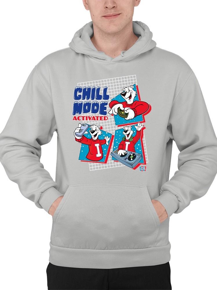 Offiziell lizenzierter ICEE Chill Mode aktiviert Spaß Polarbär Grafik Männer Hoodie - Bild 14 von 22