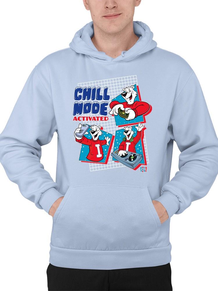 Offiziell lizenzierter ICEE Chill Mode aktiviert Spaß Polarbär Grafik Männer Hoodie - Bild 17 von 22