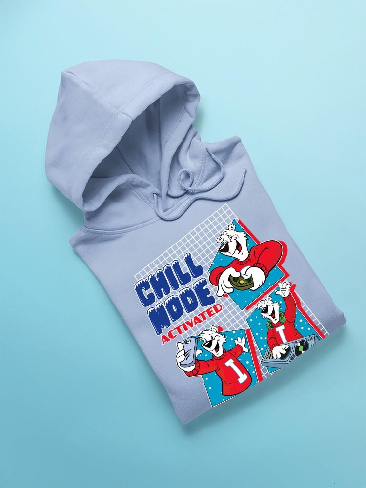 Offiziell lizenzierter ICEE Chill Mode aktiviert Spaß Polarbär Grafik Männer Hoodie - Bild 19 von 22