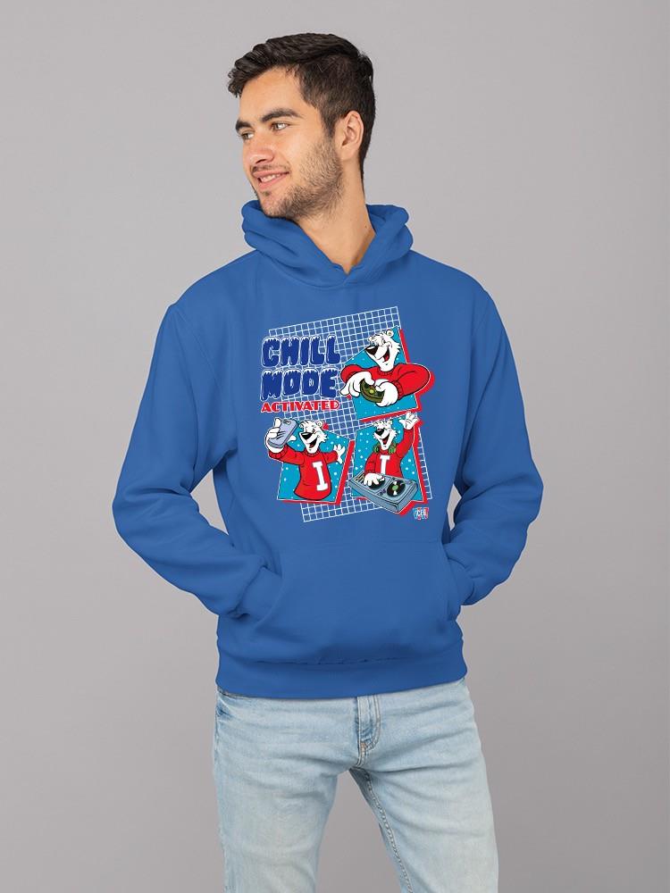 Offiziell lizenzierter ICEE Chill Mode aktiviert Spaß Polarbär Grafik Männer Hoodie - Bild 21 von 22