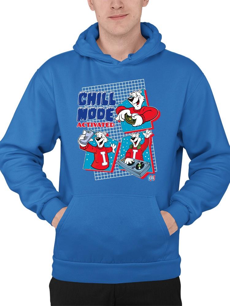 Offiziell lizenzierter ICEE Chill Mode aktiviert Spaß Polarbär Grafik Männer Hoodie - Bild 20 von 22