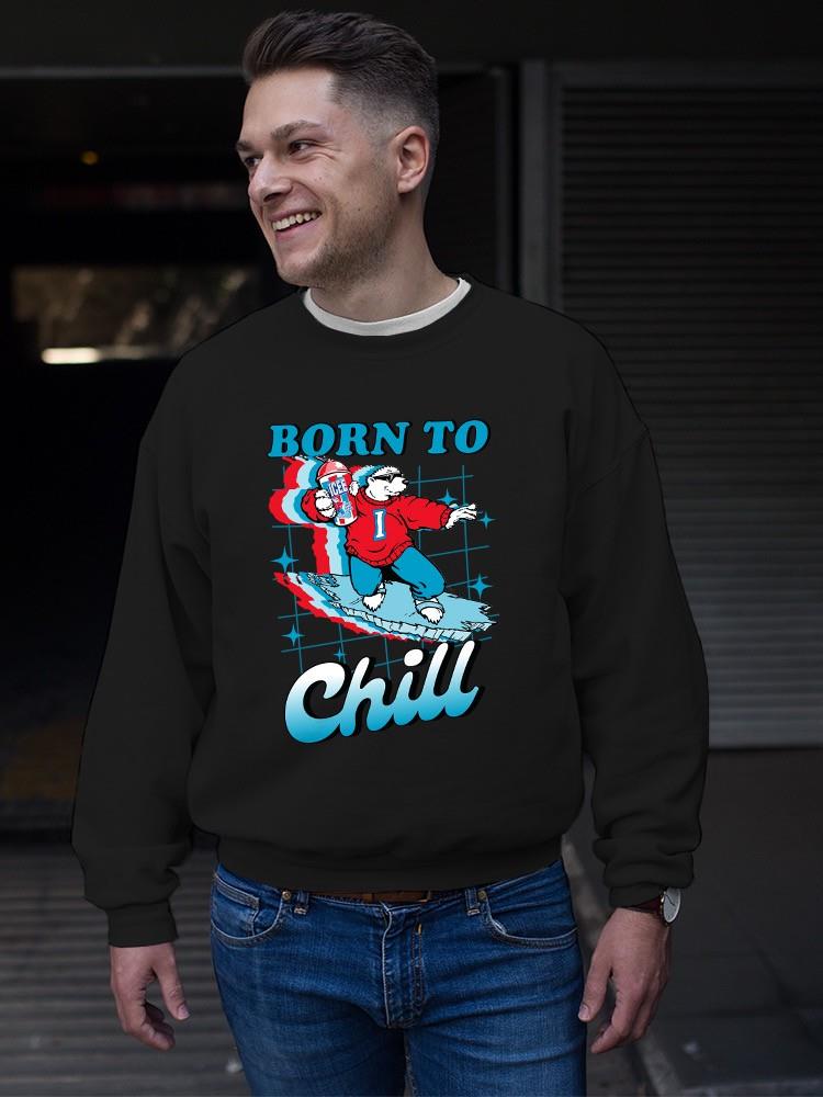 Offiziell lizenziertes ICEE Born To Chill - Surfing Polar-Bear Herren Sweatshirt - Bild 6 von 25