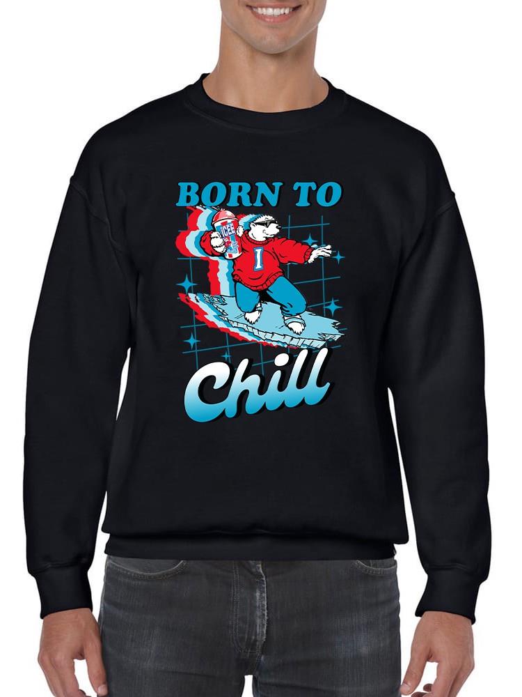 Offiziell lizenziertes ICEE Born To Chill - Surfing Polar-Bear Herren Sweatshirt - Bild 5 von 25