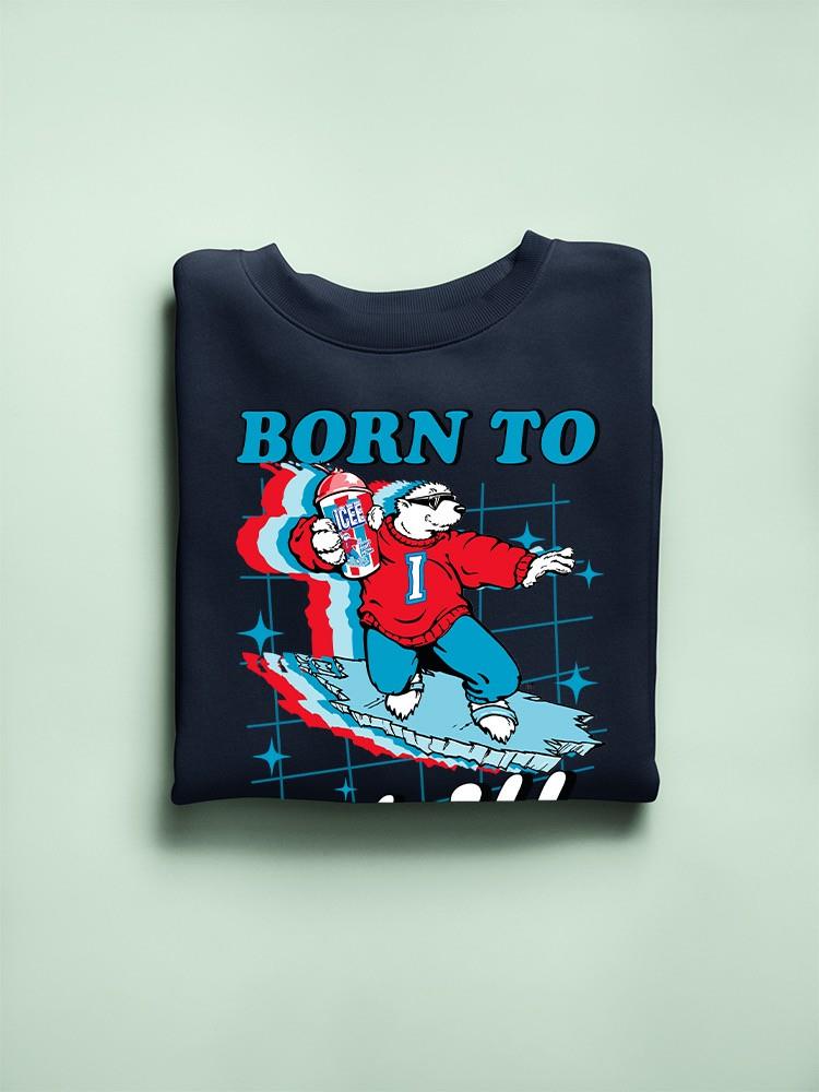 Offiziell lizenziertes ICEE Born To Chill - Surfing Polar-Bear Herren Sweatshirt - Bild 10 von 25