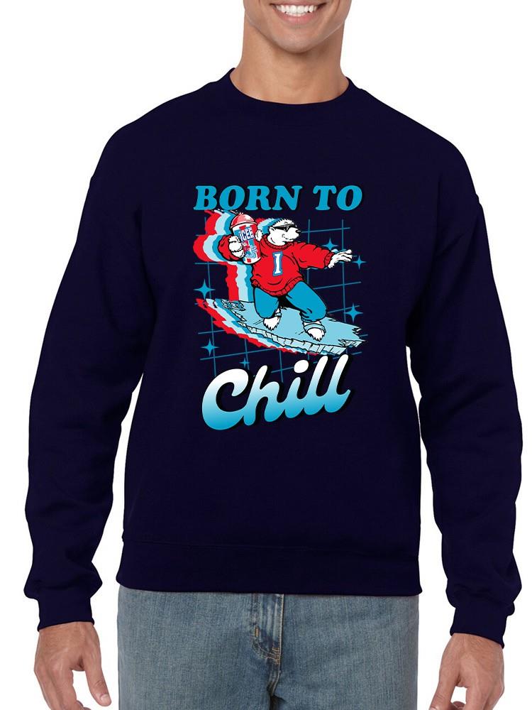 Offiziell lizenziertes ICEE Born To Chill - Surfing Polar-Bear Herren Sweatshirt - Bild 8 von 25