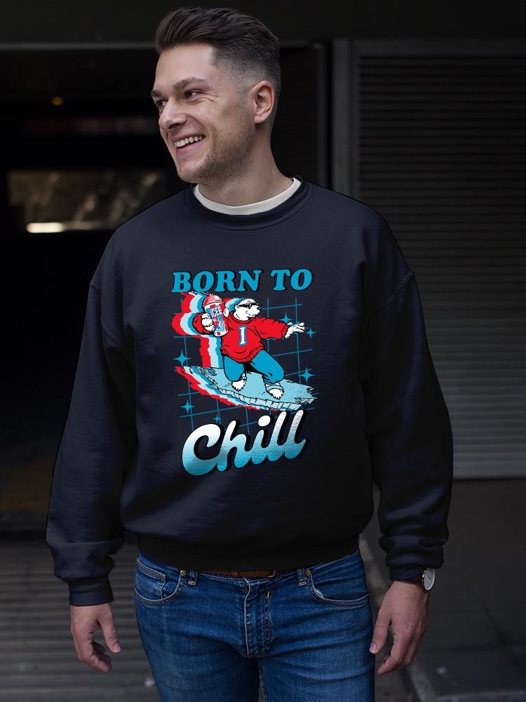 Offiziell lizenziertes ICEE Born To Chill - Surfing Polar-Bear Herren Sweatshirt - Bild 9 von 25