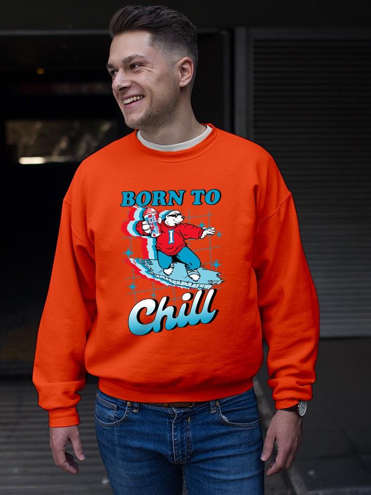 Offiziell lizenziertes ICEE Born To Chill - Surfing Polar-Bear Herren Sweatshirt - Bild 12 von 25