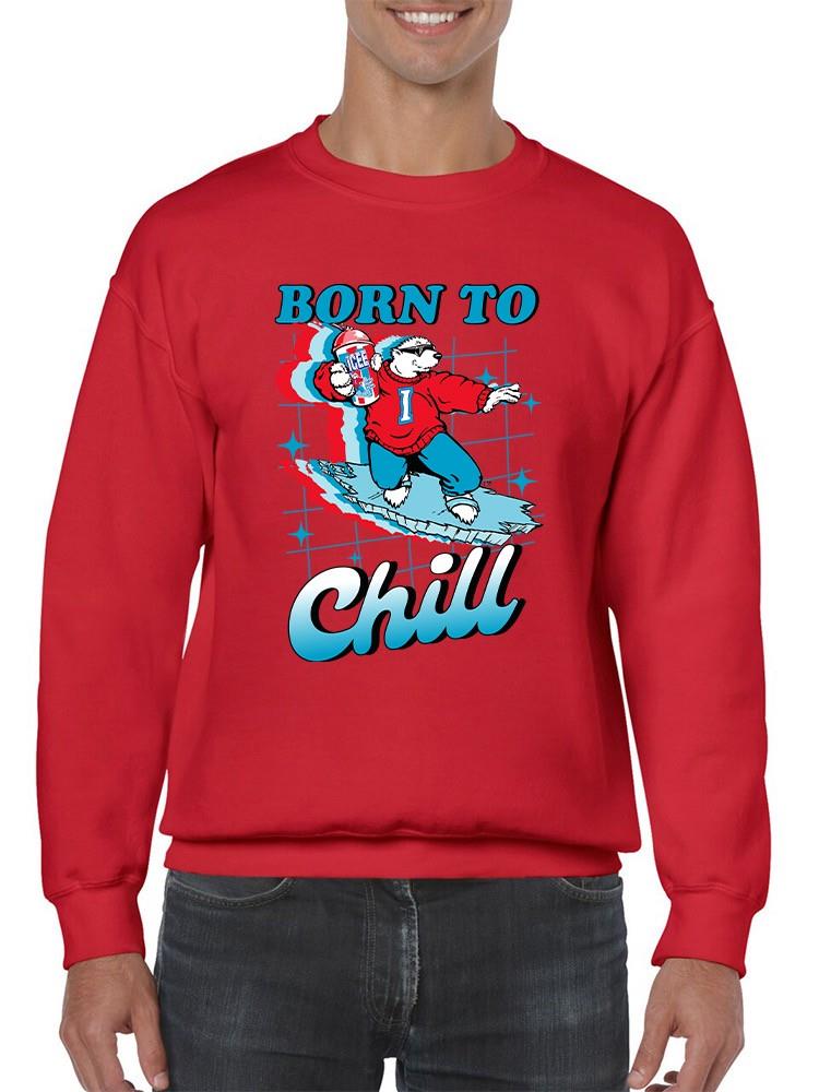 Offiziell lizenziertes ICEE Born To Chill - Surfing Polar-Bear Herren Sweatshirt - Bild 14 von 25