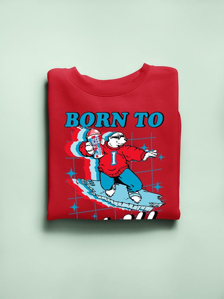 Offiziell lizenziertes ICEE Born To Chill - Surfing Polar-Bear Herren Sweatshirt - Bild 16 von 25