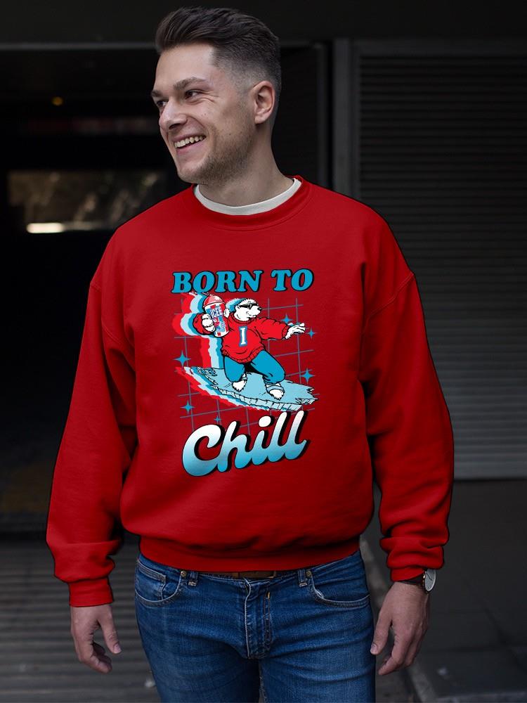Offiziell lizenziertes ICEE Born To Chill - Surfing Polar-Bear Herren Sweatshirt - Bild 15 von 25