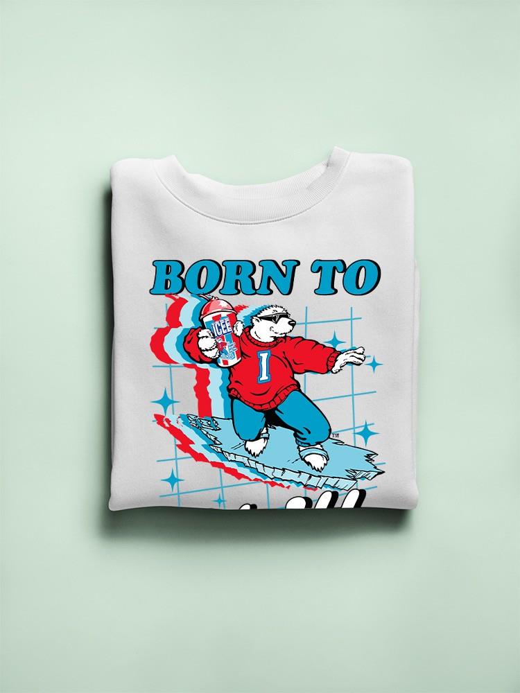 Offiziell lizenziertes ICEE Born To Chill - Surfing Polar-Bear Herren Sweatshirt - Bild 19 von 25