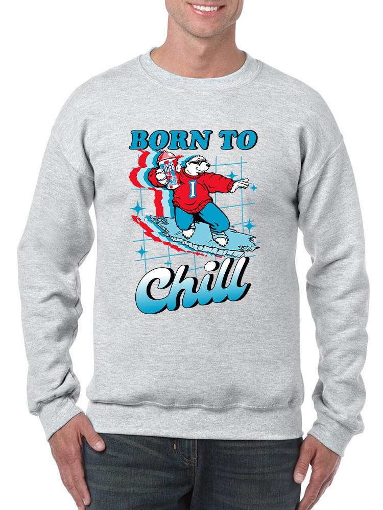 Offiziell lizenziertes ICEE Born To Chill - Surfing Polar-Bear Herren Sweatshirt - Bild 20 von 25