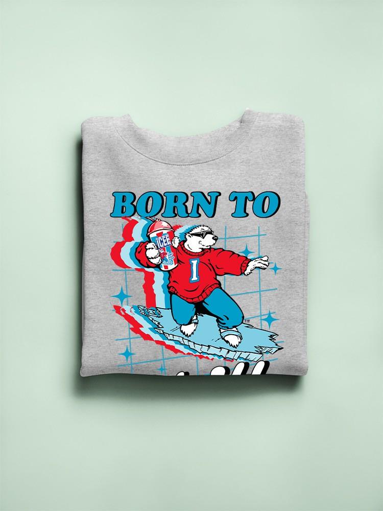 Offiziell lizenziertes ICEE Born To Chill - Surfing Polar-Bear Herren Sweatshirt - Bild 22 von 25