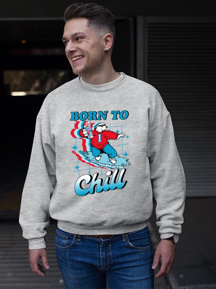 Offiziell lizenziertes ICEE Born To Chill - Surfing Polar-Bear Herren Sweatshirt - Bild 21 von 25