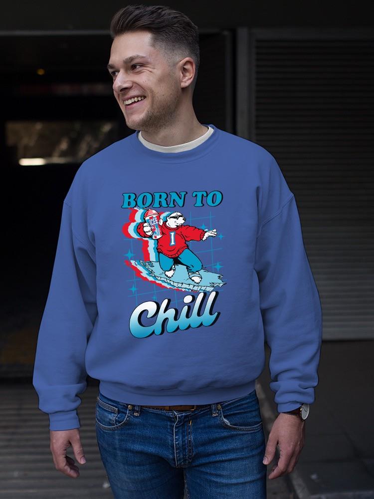Offiziell lizenziertes ICEE Born To Chill - Surfing Polar-Bear Herren Sweatshirt - Bild 24 von 25