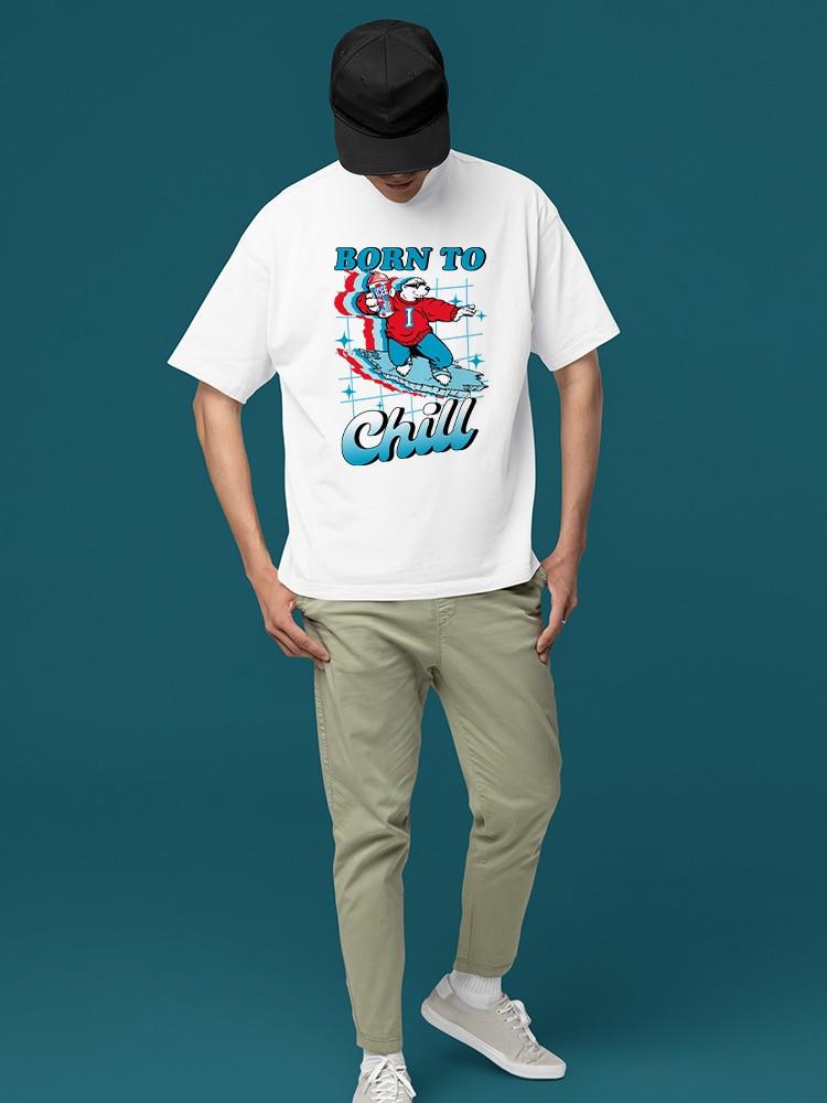 Officially Licensed ICEE Born To Chill - Surfing Polar-Bear Men's T-shirt - Picture 12 of 19