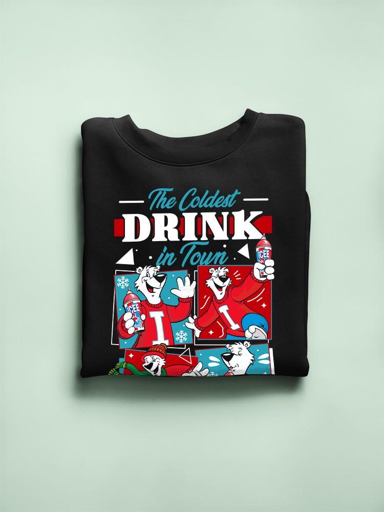 Officially Licensed ICEE Coldest Drink In Town: Bear Retro Cool Men's Sweatshirt - Picture 7 of 10