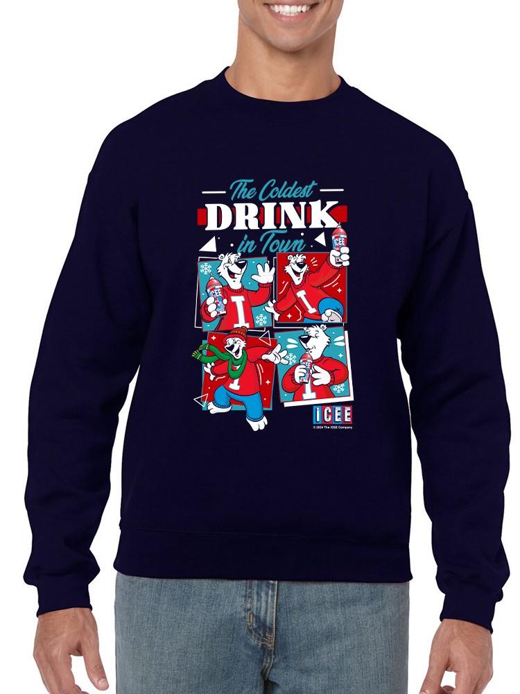 Officially Licensed ICEE Coldest Drink In Town: Bear Retro Cool Men's Sweatshirt - Picture 8 of 10