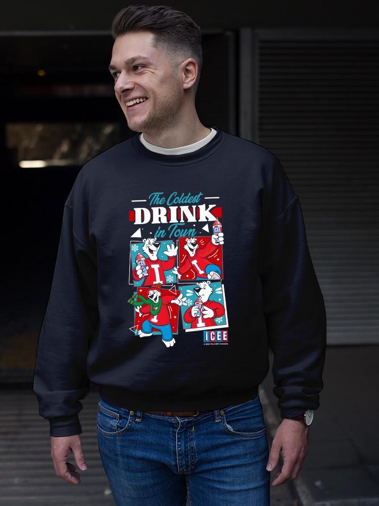 Officially Licensed ICEE Coldest Drink In Town: Bear Retro Cool Men's Sweatshirt - Picture 9 of 10
