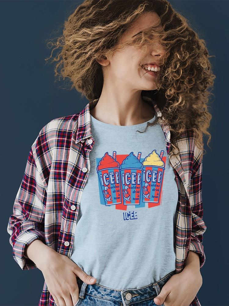 Officially Licensed ICEE Triple Chill Treats Slush Retro Graphic Women's T-shirt - Picture 9 of 10