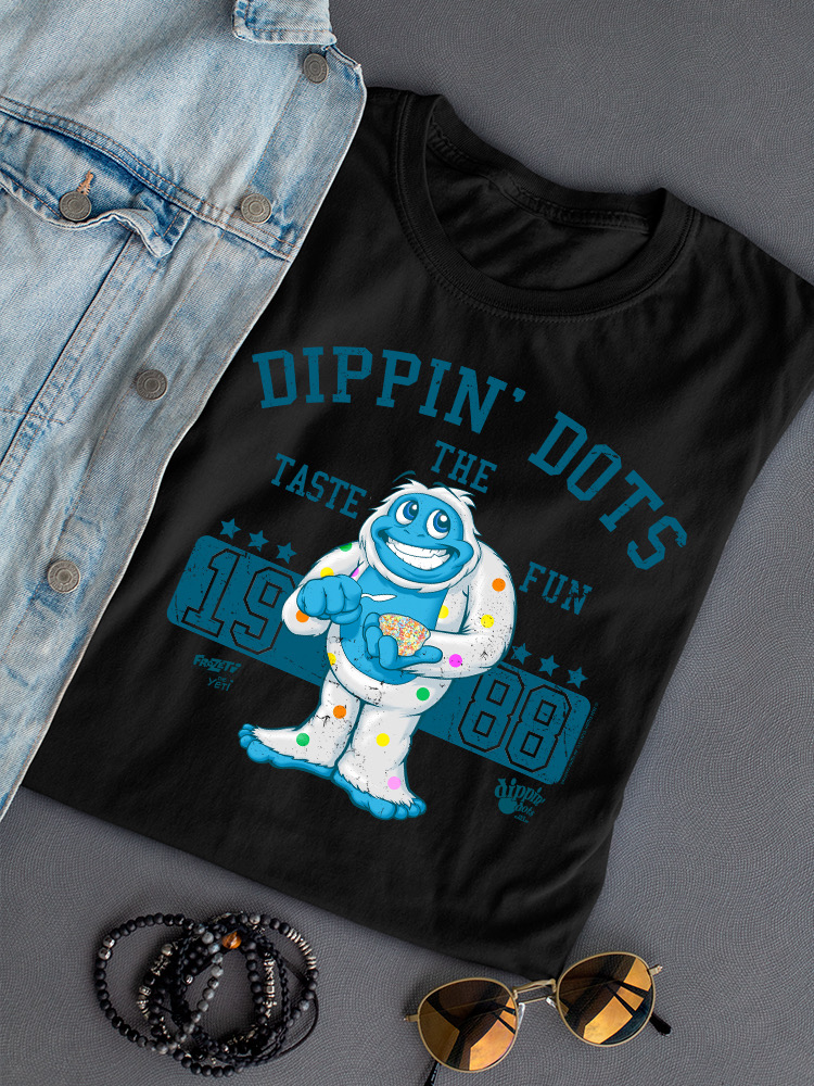 Camiseta para mujer Taste the Fun Frozeti Dippin' Dots retro con gráfico Yeti - Imagen 7 de 16