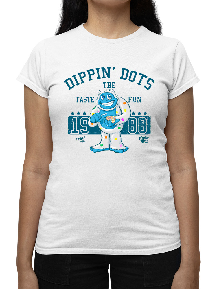 Camiseta para mujer Taste the Fun Frozeti Dippin' Dots retro con gráfico Yeti - Imagen 13 de 16