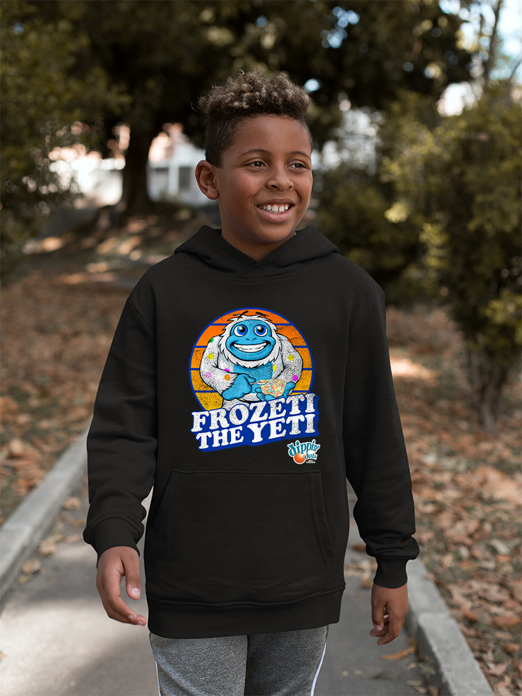 Frozeti the Yeti - Dippin' Dots Ice Cream Fun Graphic Youth's Hoodie - Picture 6 of 19