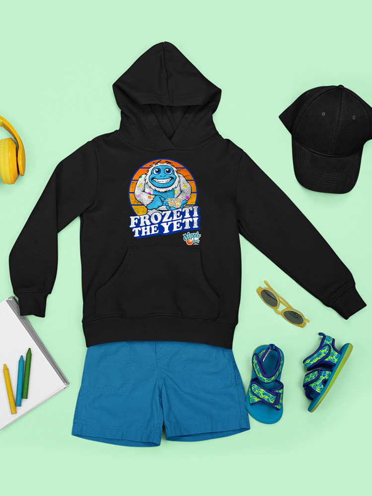 Frozeti the Yeti - Dippin' Dots Ice Cream Fun Graphic Youth's Hoodie - Picture 7 of 19