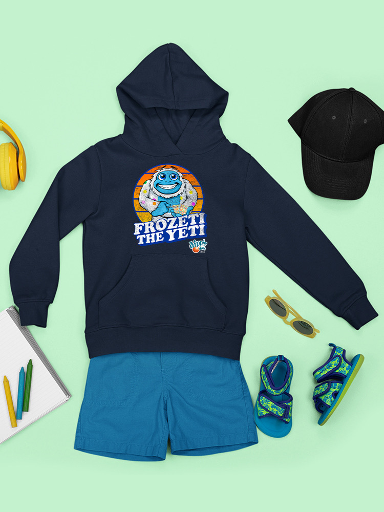 Frozeti the Yeti - Dippin' Dots Ice Cream Fun Graphic Youth's Hoodie - Picture 16 of 19