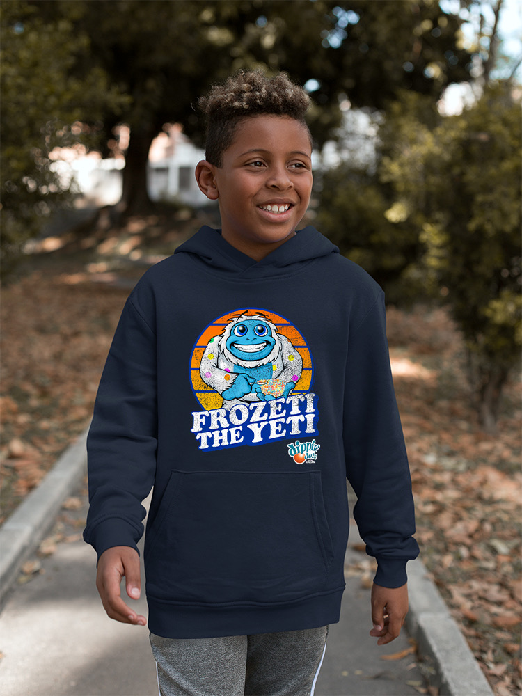 Frozeti the Yeti - Dippin' Dots Ice Cream Fun Graphic Youth's Hoodie - Picture 15 of 19