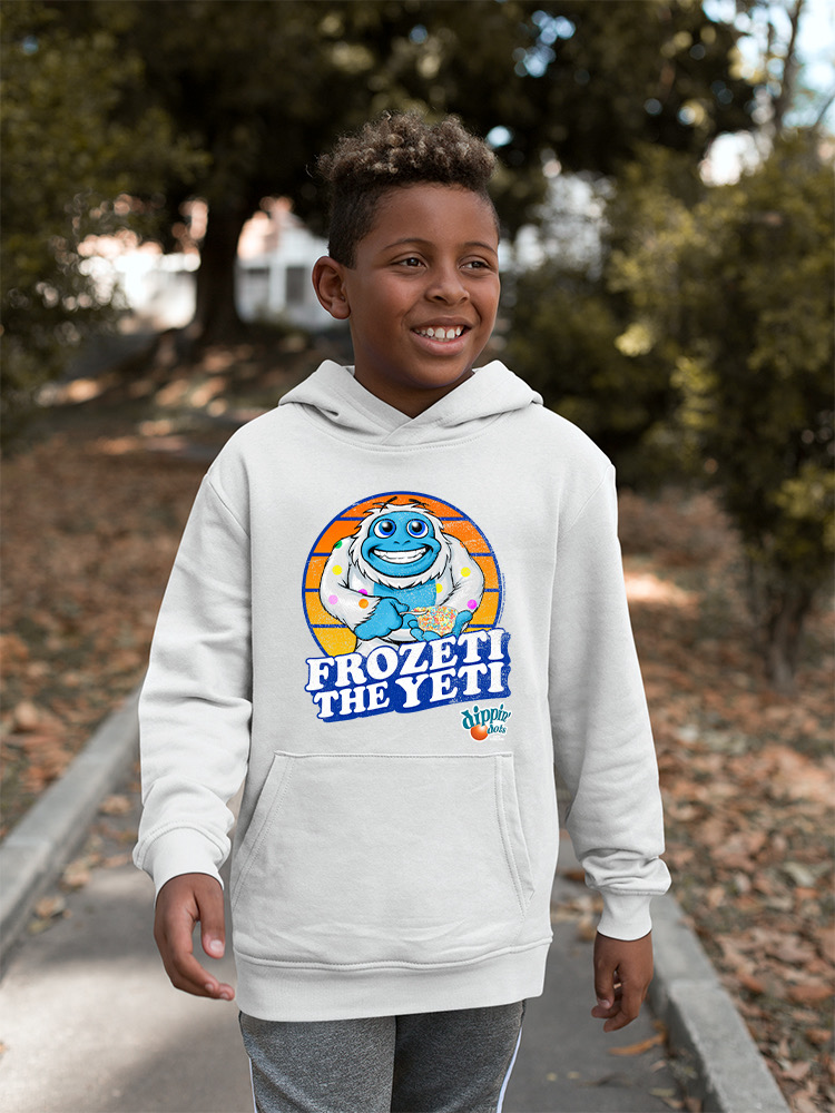 Frozeti the Yeti - Dippin' Dots Ice Cream Fun Graphic Youth's Hoodie - Picture 18 of 19