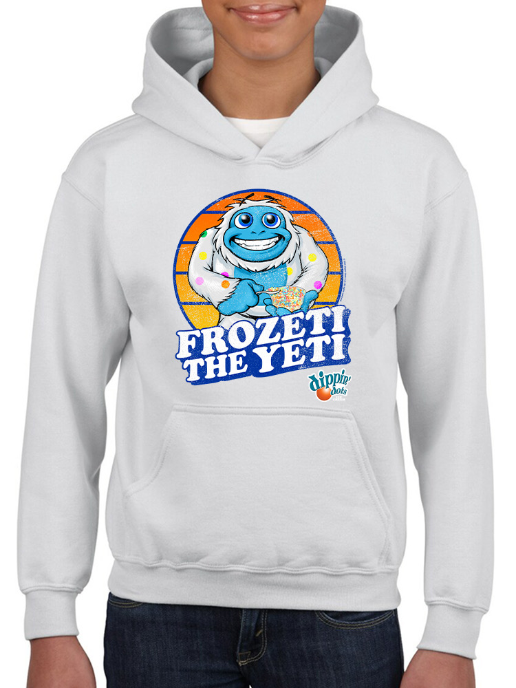 Frozeti the Yeti - Dippin' Dots Ice Cream Fun Graphic Youth's Hoodie - Picture 17 of 19