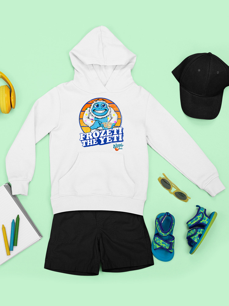 Frozeti the Yeti - Dippin' Dots Ice Cream Fun Graphic Youth's Hoodie - Picture 19 of 19